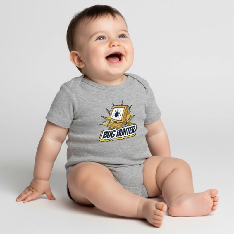 Bug Hunter Software Engineer Developer Coder Baby Premium short-sleeve bodysuit