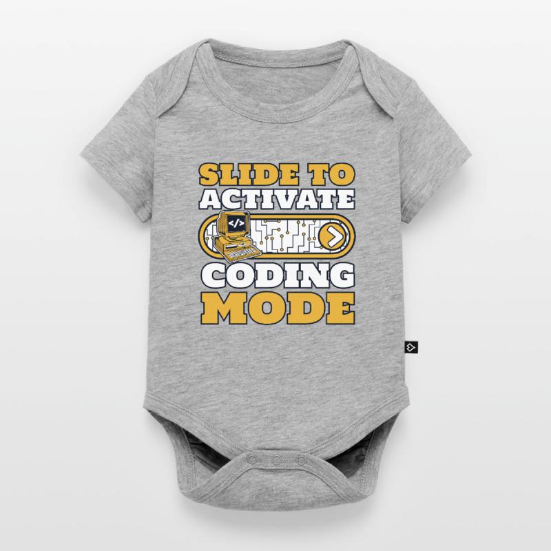 Slide To Activate Coding Mode Developer Coder Baby Premium Kurzarmbody