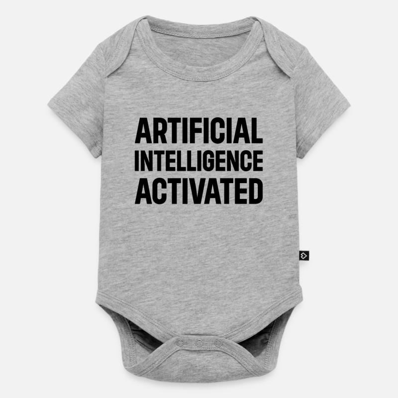 Artificial Intelligence Activated Machine Learning - Baby Premium Kurzarmbody - Grau meliert