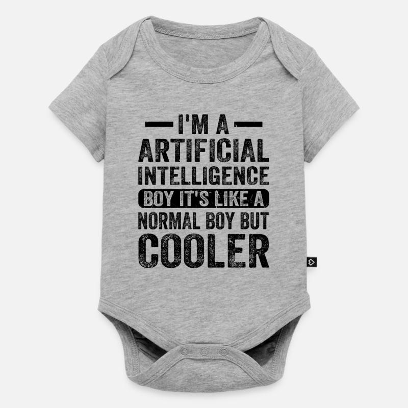 I'm A Artificial Intelligence Boy Artificial Intel - Baby Premium Kurzarmbody - Grau meliert