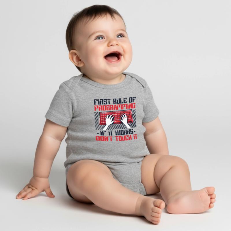 If It Works Don't Touch It Developer Coder Baby Premium short-sleeve bodysuit