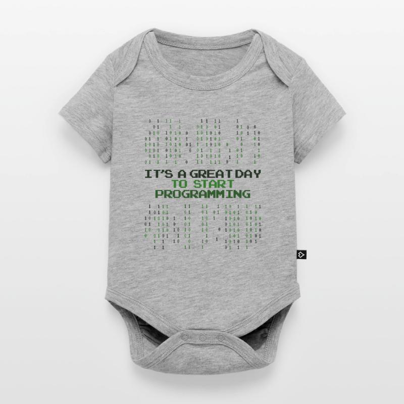 Great Day To Start Programming Developer Coder Baby Premium short-sleeve bodysuit