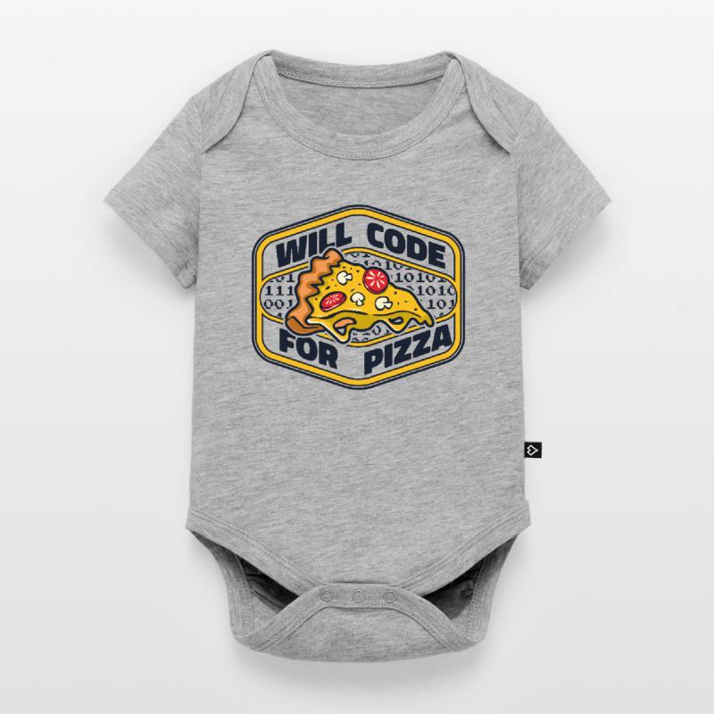 Will Code For Pizza Developer Coder Programmer Body à manches courtes Premium Bébé