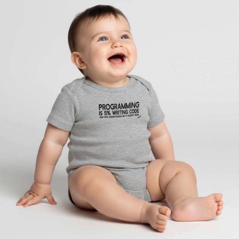 La programmation est 5% d’écriture de code - Computer Coding Body à manches courtes Premium Bébé