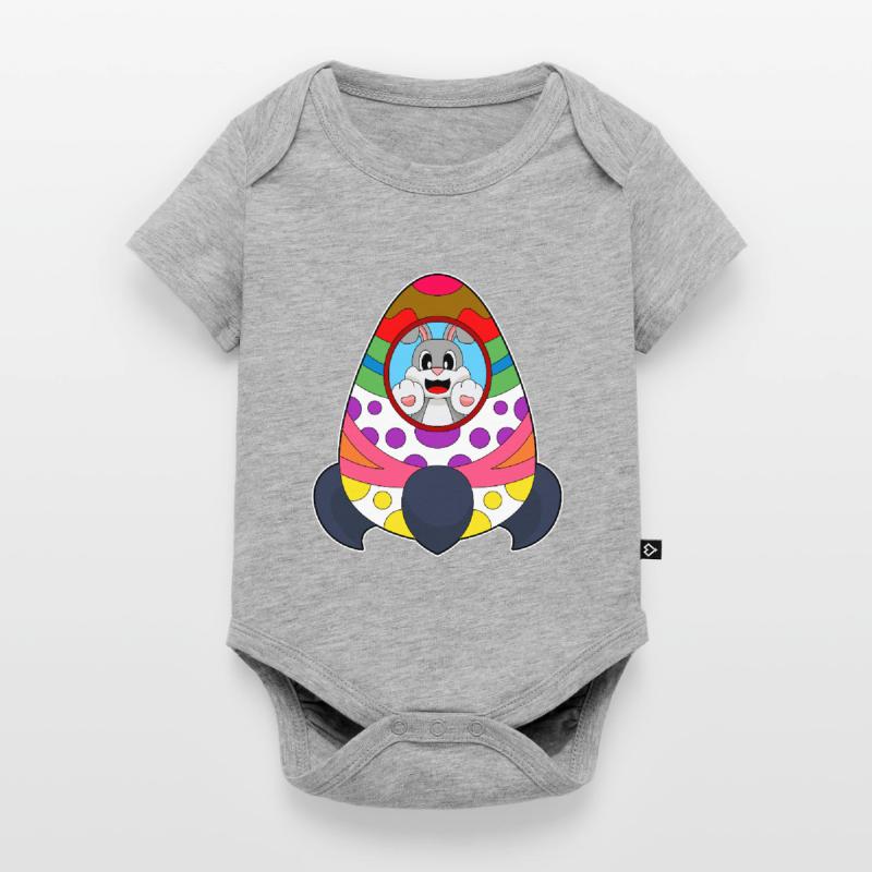 Bunny Easter Easter Egg Rocket Baby Premium short-sleeve bodysuit