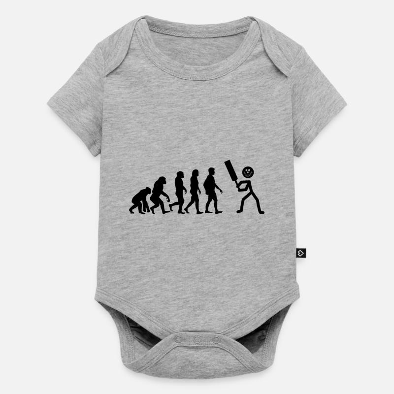 Drôle d’évolution de cricket - Body à manches courtes Premium Bébé - gris chiné
