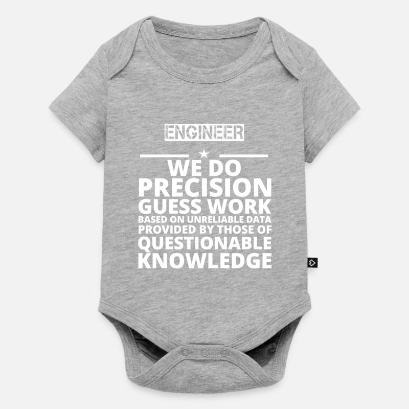 gift problem job precision ENGINEER - Baby Premium Kurzarmbody - Grau meliert