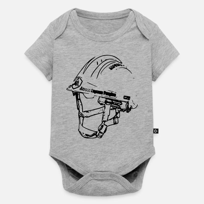 Casque Pompier JSP - Body à manches courtes Premium Bébé - gris chiné