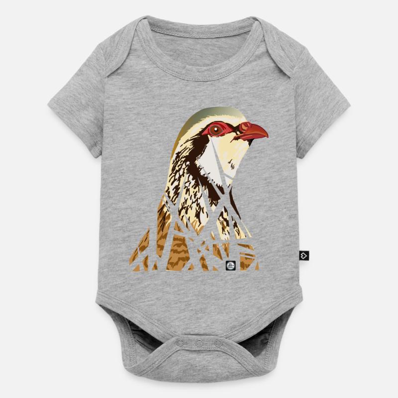 Perdrille - Body à manches courtes Premium Bébé - gris chiné