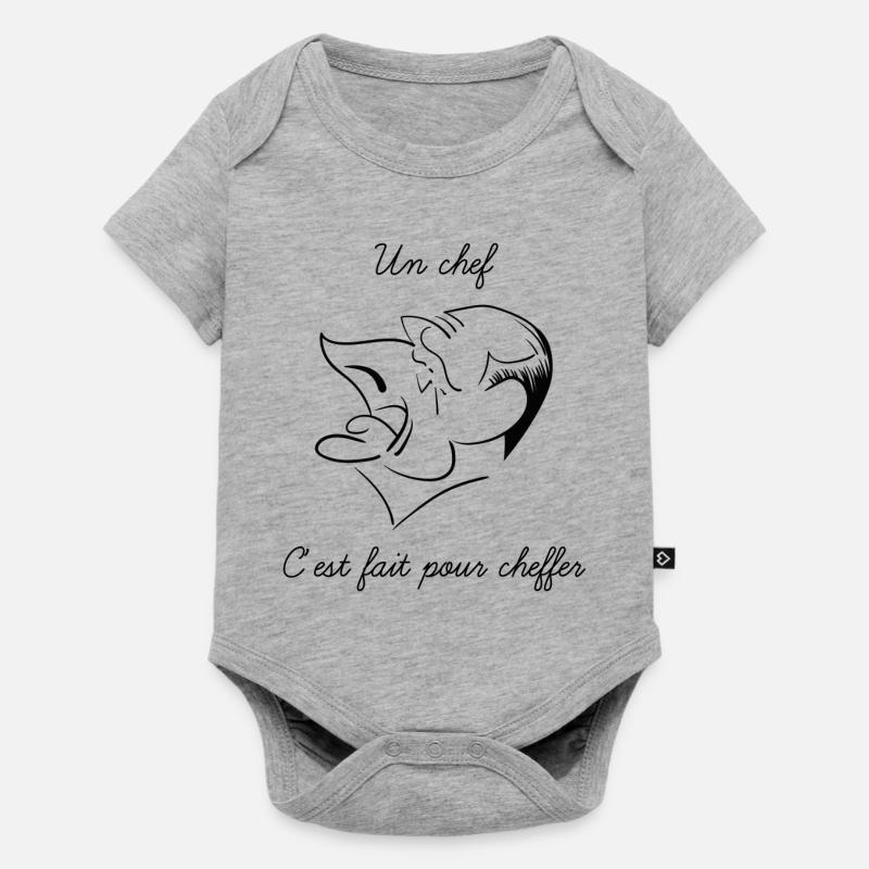 Cheffer - Body à manches courtes Premium Bébé - gris chiné