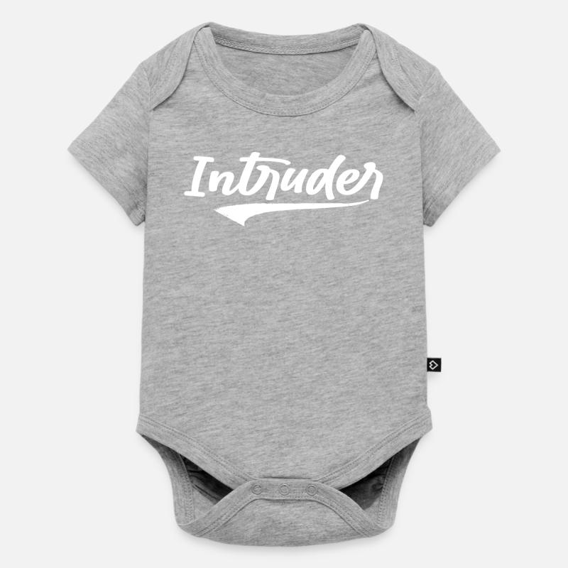 intruder hacker eindringling clan sticker computer - Baby Premium Kurzarmbody - Grau meliert