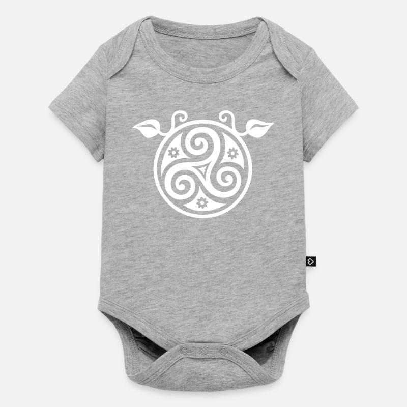 Triskell - Body à manches courtes Premium Bébé - gris chiné