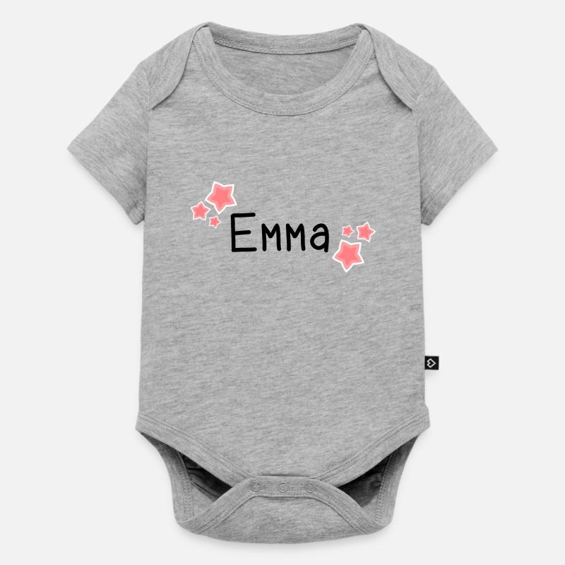 Nom - Emma - Body à manches courtes Premium Bébé - gris chiné