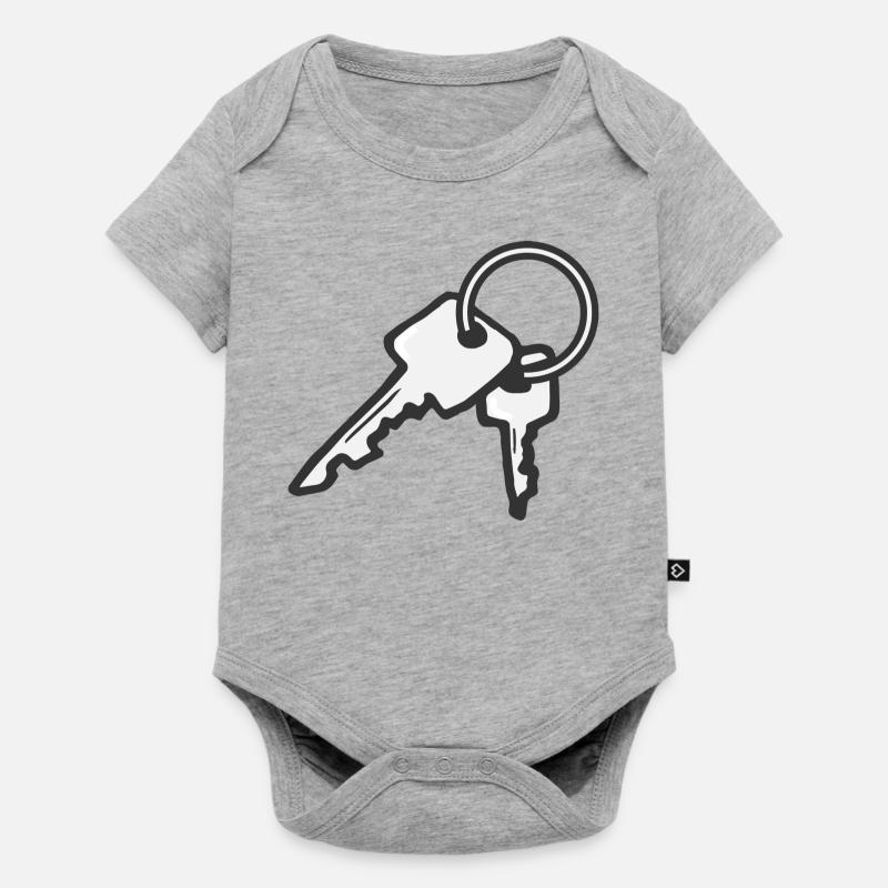 Porte-clés - Body à manches courtes Premium Bébé - gris chiné