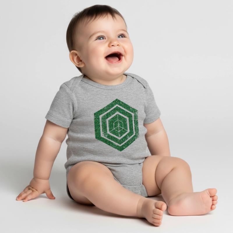 hexagon programming programmer coding geometric Baby Premium short-sleeve bodysuit