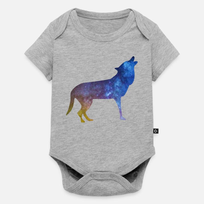 Wolf Starlight - Body à manches courtes Premium Bébé - gris chiné