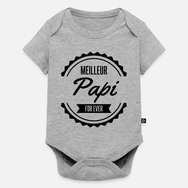 meilleur papi - Body à manches courtes Premium Bébé - gris chiné