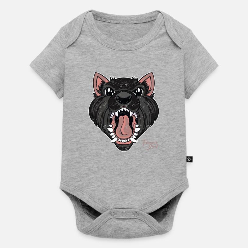 Tasmanian Devil - Baby Premium Kurzarmbody - Grau meliert