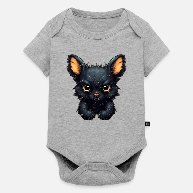 Super mignon Dog style rétro - Body à manches courtes Premium Bébé - gris chiné