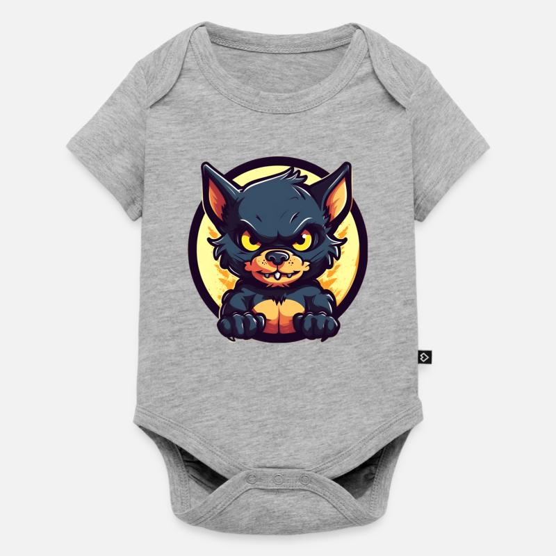 Diable de Tasmanie super mignon - Body à manches courtes Premium Bébé - gris chiné