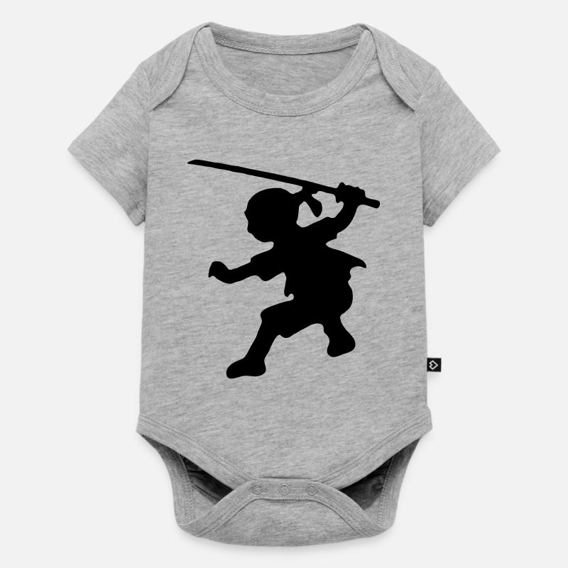 ninja - Body à manches courtes Premium Bébé - gris chiné