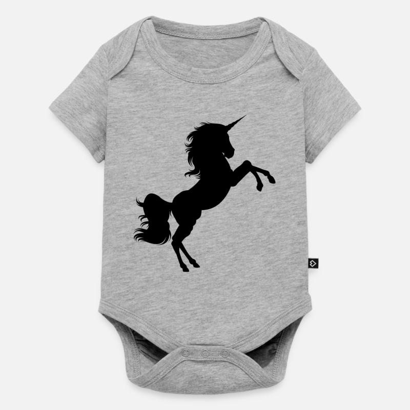 Unicorn - Body à manches courtes Premium Bébé - gris chiné