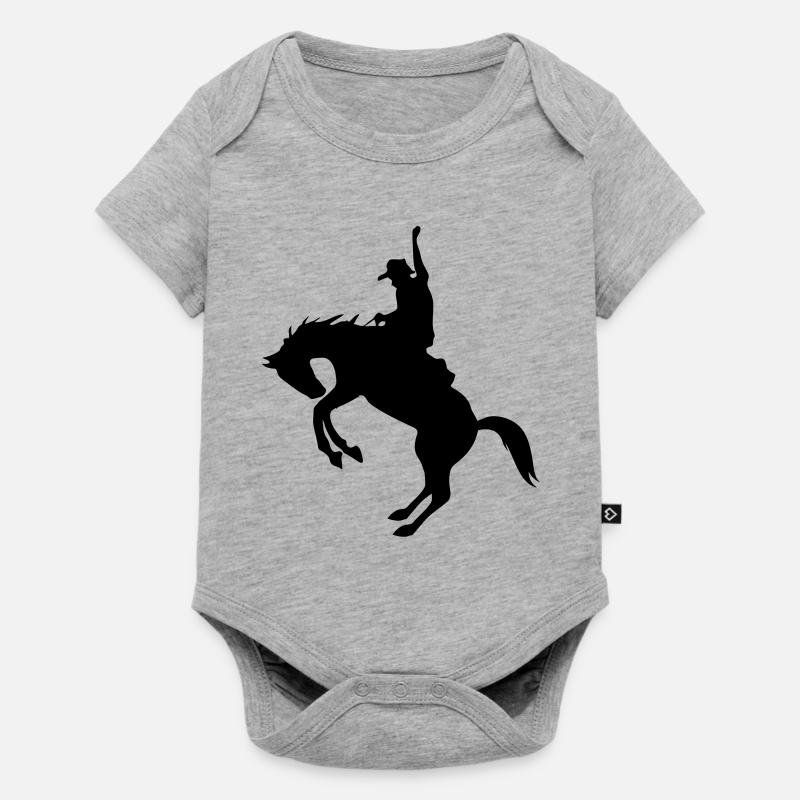 Rodeo de - Body à manches courtes Premium Bébé - gris chiné
