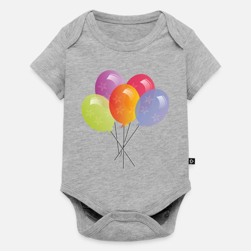 GLOBOS - Body à manches courtes Premium Bébé - gris chiné