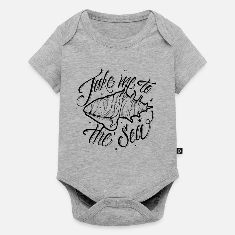 Emmenez-moi à la mer surf mer voyage de vacances - Body à manches courtes Premium Bébé - gris chiné