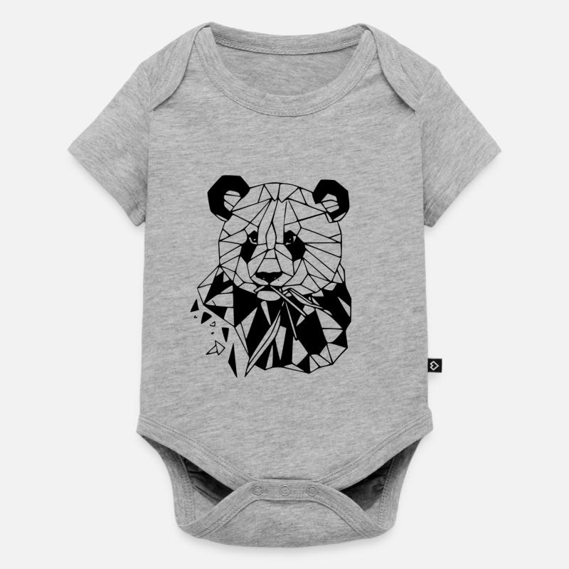 panda - Body à manches courtes Premium Bébé - gris chiné