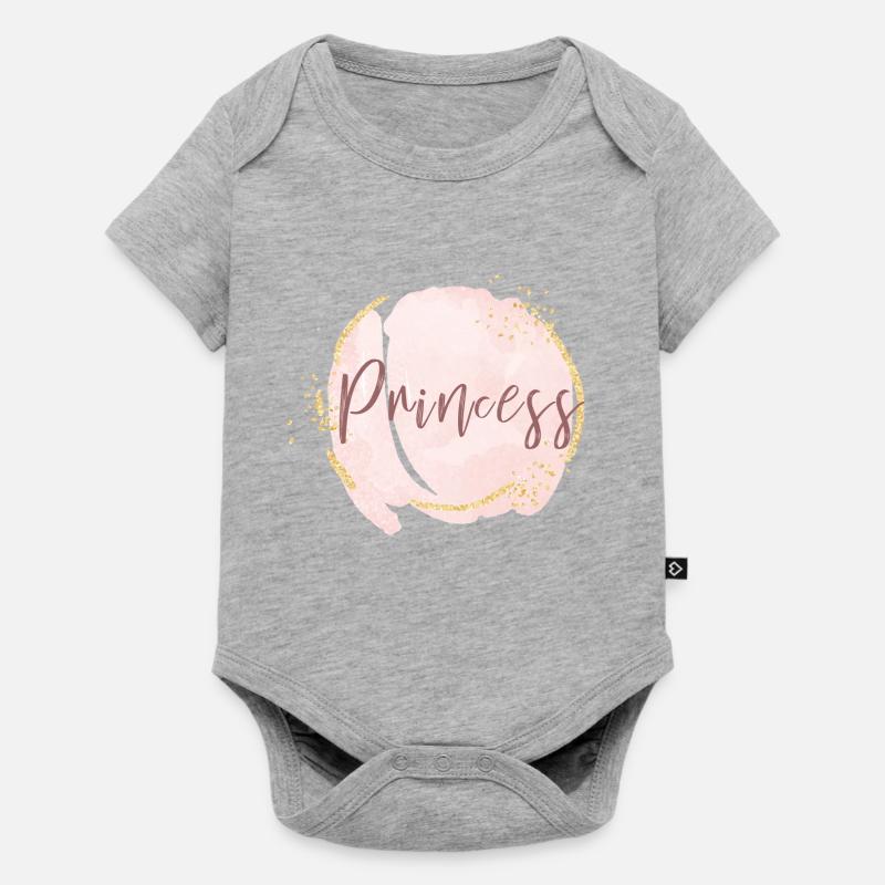princesse princesse - Body à manches courtes Premium Bébé - gris chiné