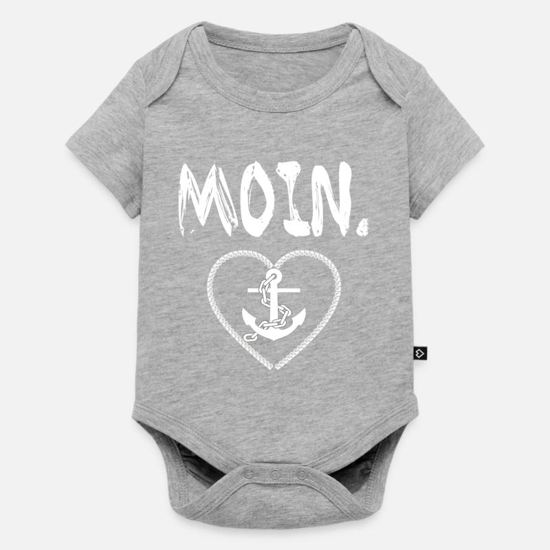 Moin avec ancre - Body à manches courtes Premium Bébé - gris chiné
