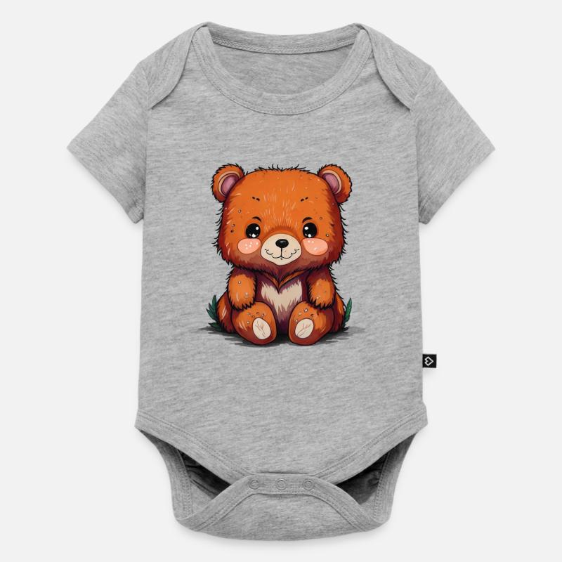 Petite Ourse - Body à manches courtes Premium Bébé - gris chiné