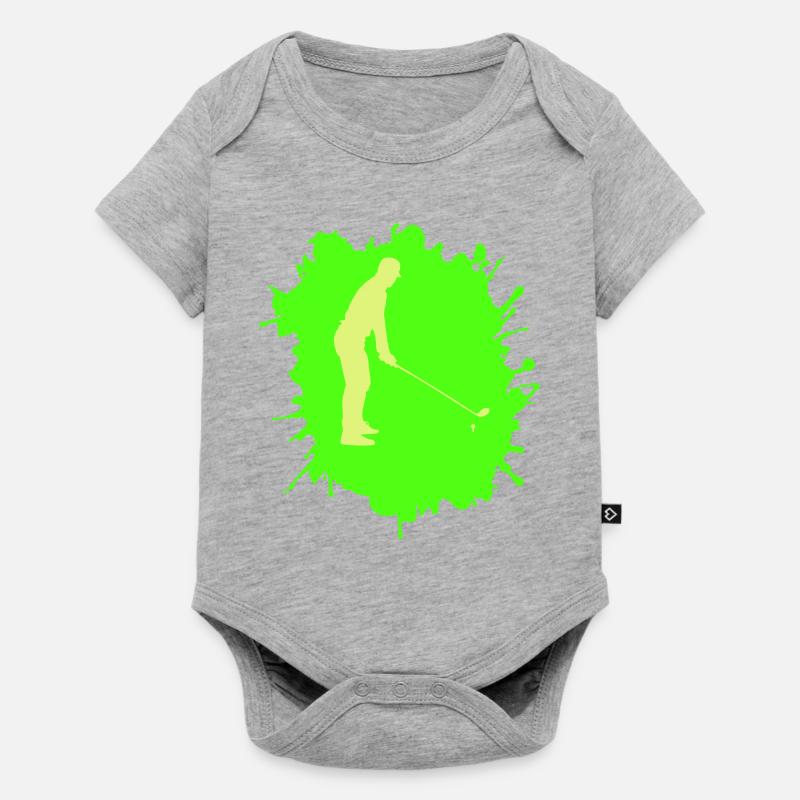 golf klecks - Baby Premium Kurzarmbody - Grau meliert
