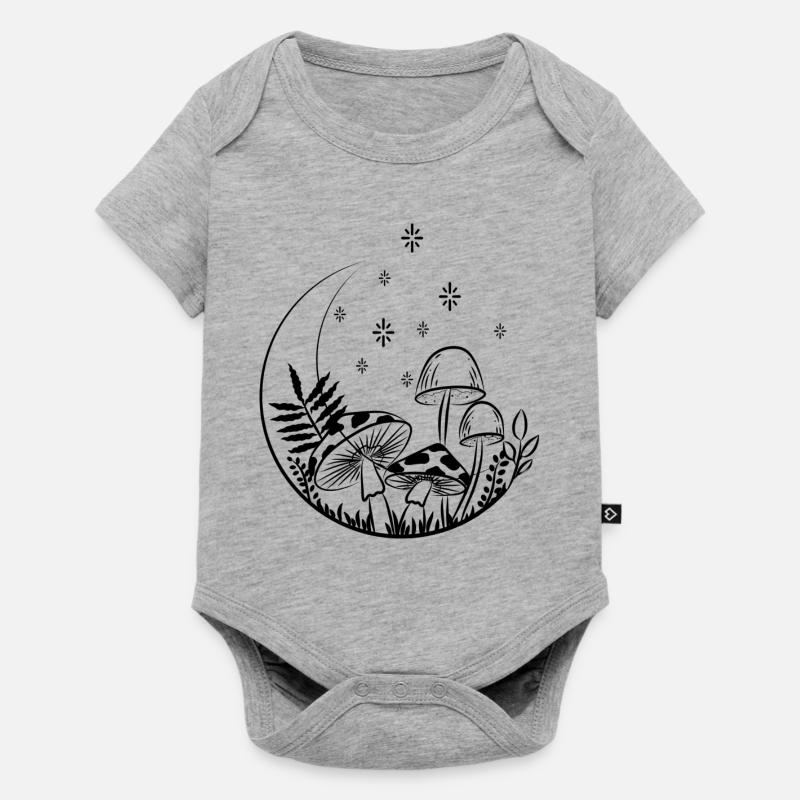 Champignons de nuit - Body à manches courtes Premium Bébé - gris chiné