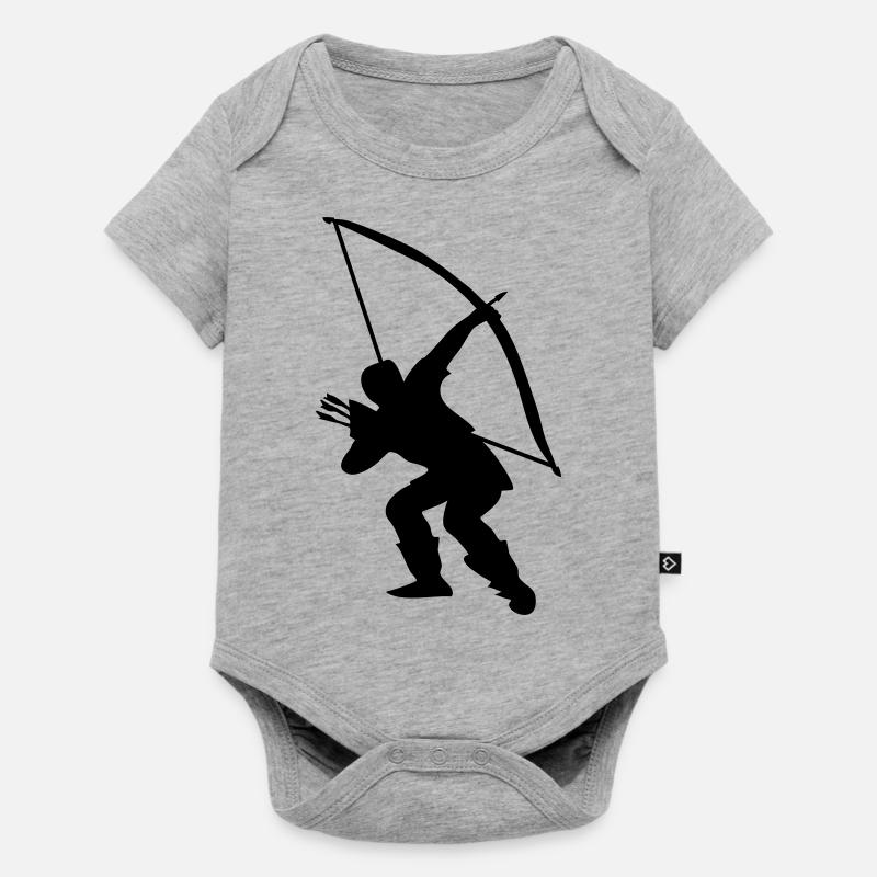Archery longbow medieval design - Body à manches courtes Premium Bébé - gris chiné