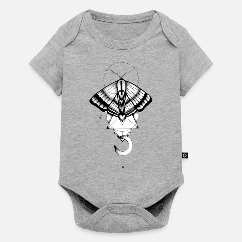papillon de nuit - Body à manches courtes Premium Bébé - gris chiné