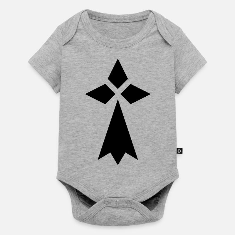 moucheture - Body à manches courtes Premium Bébé - gris chiné