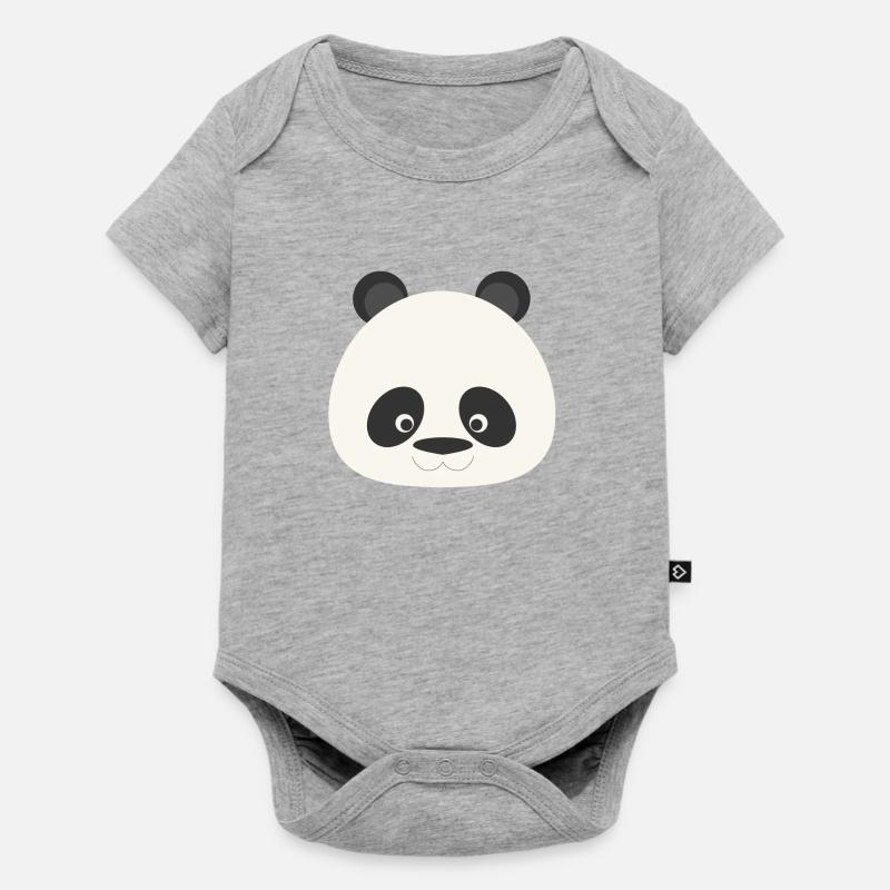 Panda - Body à manches courtes Premium Bébé - gris chiné