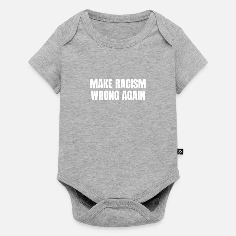 Make Racism Wrong Again - Body à manches courtes Premium Bébé - gris chiné