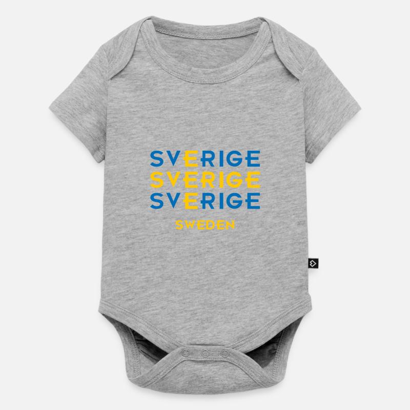 Suède - Body à manches courtes Premium Bébé - gris chiné