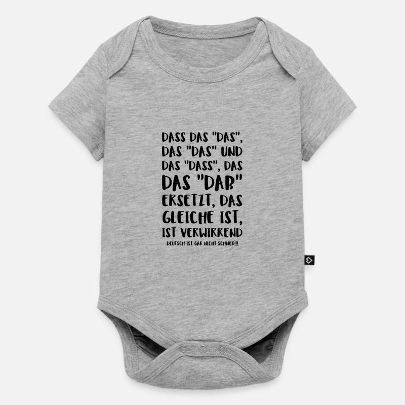 Dass Das Das Das Das Und Das Dass Das Das Da Erse - Baby Premium Kurzarmbody - Grau meliert