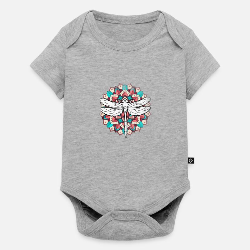 libellule - Body à manches courtes Premium Bébé - gris chiné