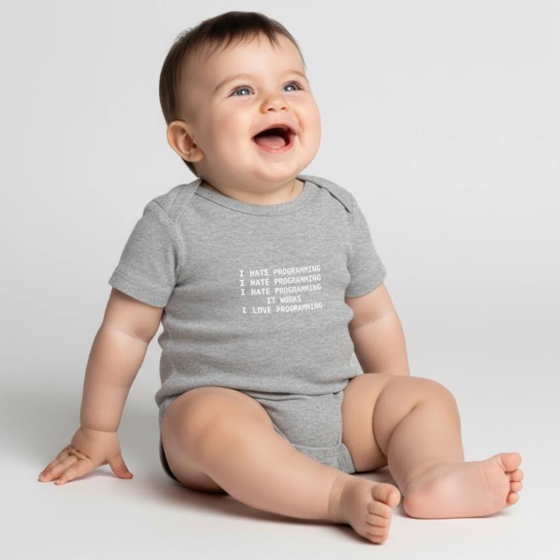 I hate programming computer science nerd idea Baby Premium short-sleeve bodysuit