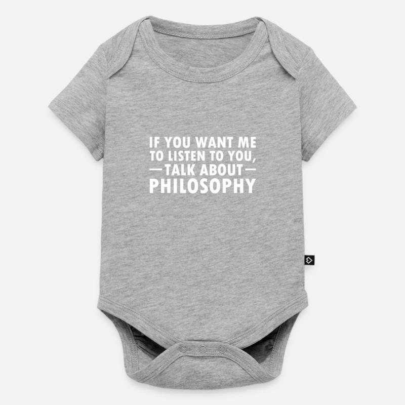 Funny philosophy saying student philosopher idea - Baby Premium short-sleeve bodysuit - heather grey