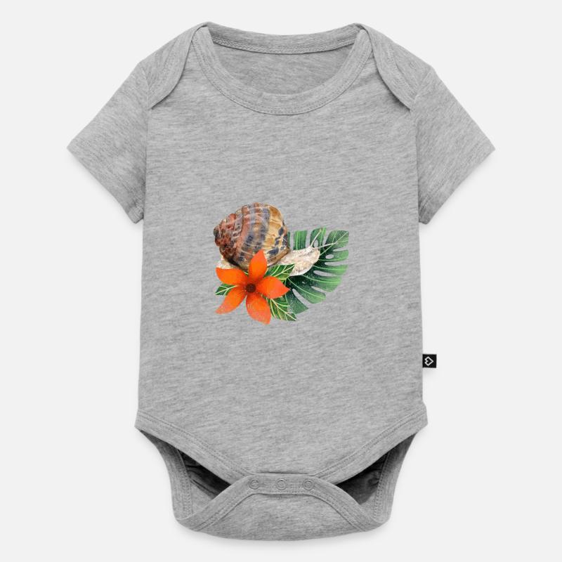 limace - Body à manches courtes Premium Bébé - gris chiné