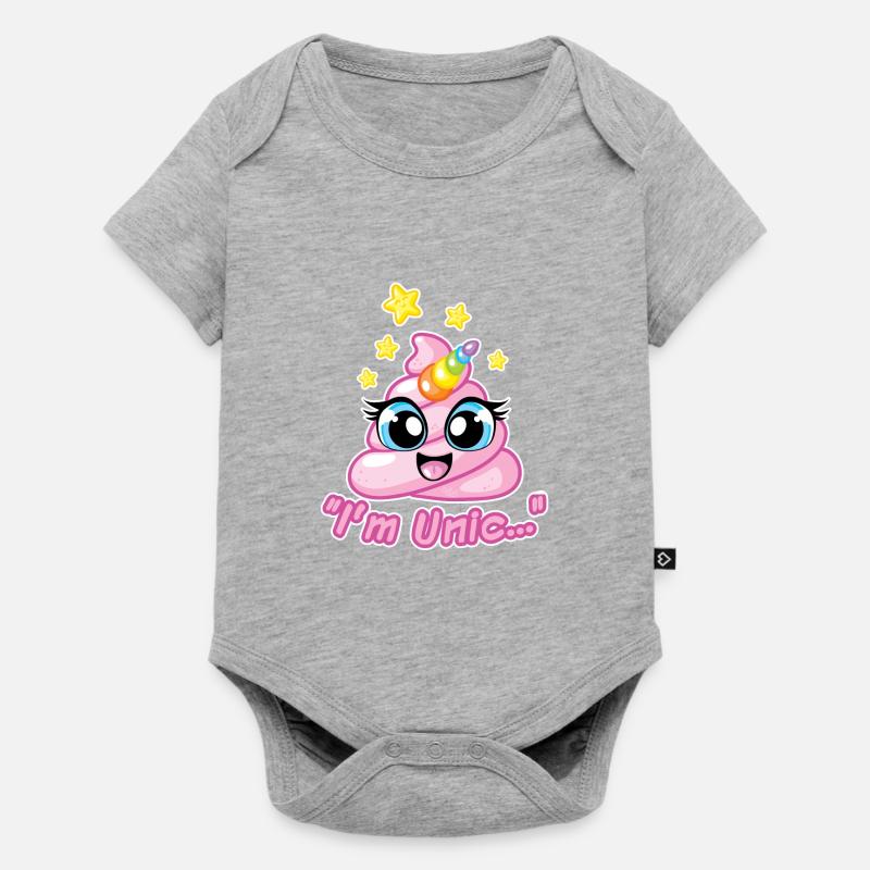 crotte girly - Body à manches courtes Premium Bébé - gris chiné