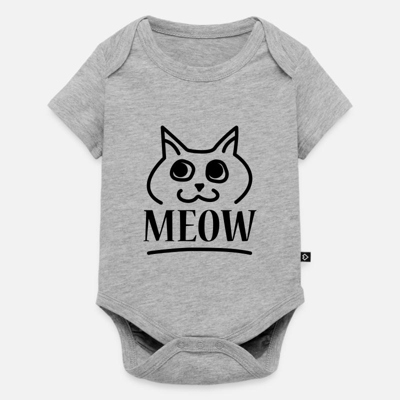 Miaou miaou chat chat - Body à manches courtes Premium Bébé - gris chiné