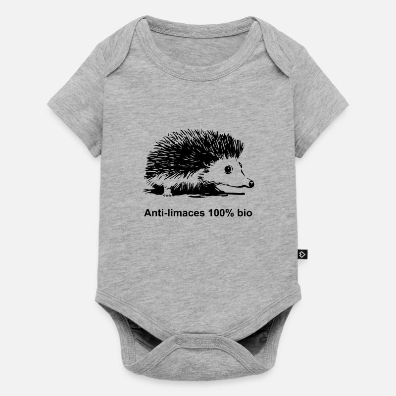 hérisson - Body à manches courtes Premium Bébé - gris chiné
