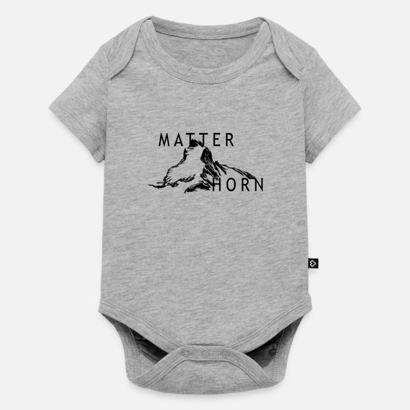Cervin, Suisse - Body à manches courtes Premium Bébé - gris chiné